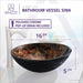 ANZZI Tuasavi Series 17" x 17" Deco-Glass Round Vessel Sink in Molten Gold Finish with Polished Chrome Pop-Up Drain S172