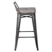 New Pacific Direct Metropolis PU Leather Low Back Counter Stool, Set of 4 9300032-239