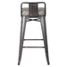 New Pacific Direct Metropolis PU Leather Low Back Counter Stool, Set of 4 9300032-239