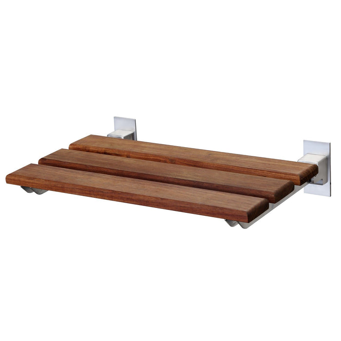 ANZZI Bohemian Series 12" x 19" Foldable Teak Wood Wall-Mounted Shower Bench AC-AZ202