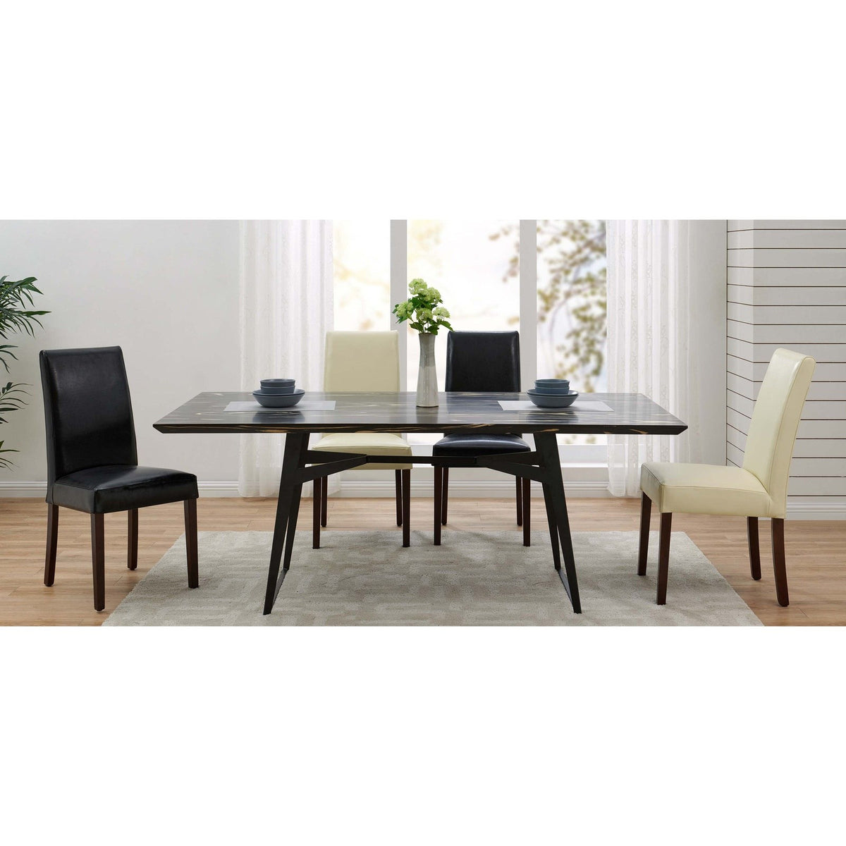 New Pacific Direct Hartford Bicast Leather Dining Chair, (Set of 2) 19 ...