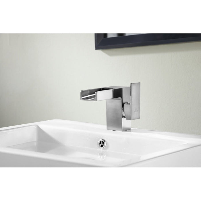 ANZZI Zhona Series 5" Single Hole Low-Arc Bathroom Sink Faucet in Brushed Nickel Finish KF-AZ127