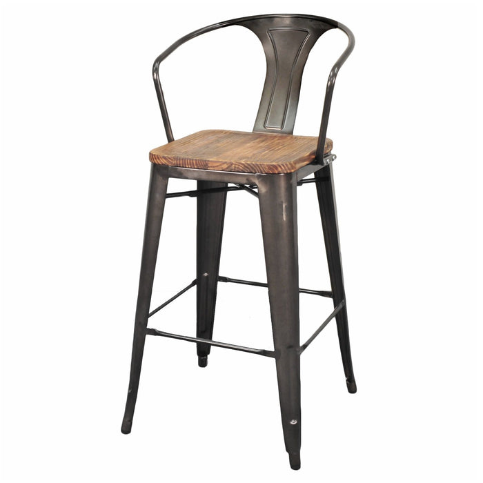 New Pacific Direct Metropolis Metal Bar Stool, Set of 4 938544-GM