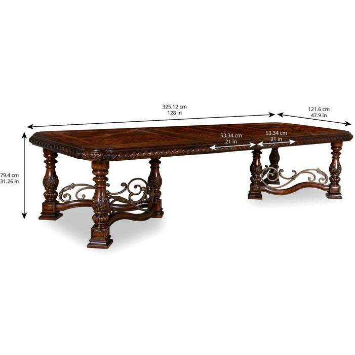 A.R.T. Furniture Valencia Trestle Dining Table In Brown 209221-2304