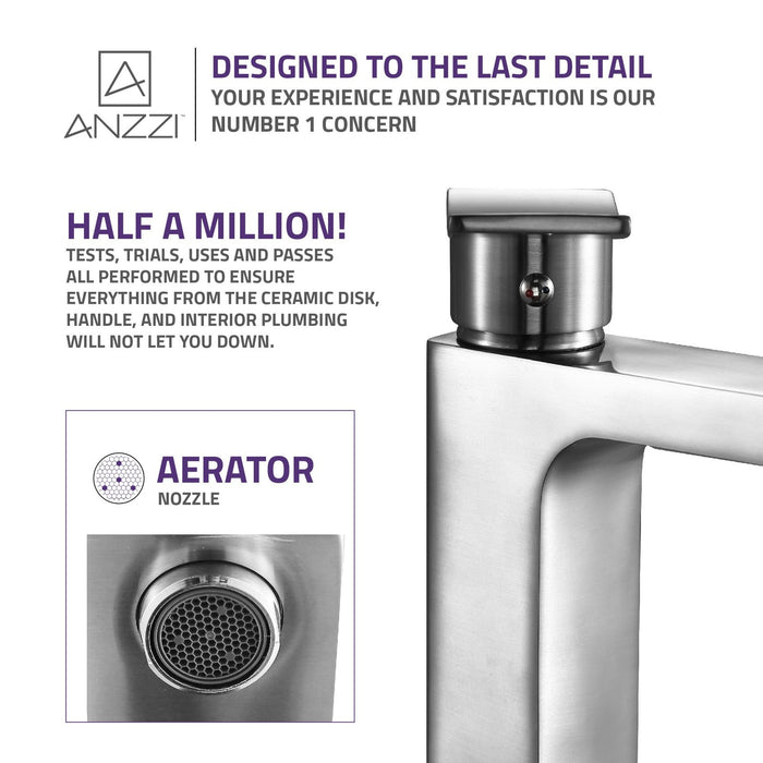 ANZZI Promenade Series 5" Single Hole Bathroom Sink Faucet