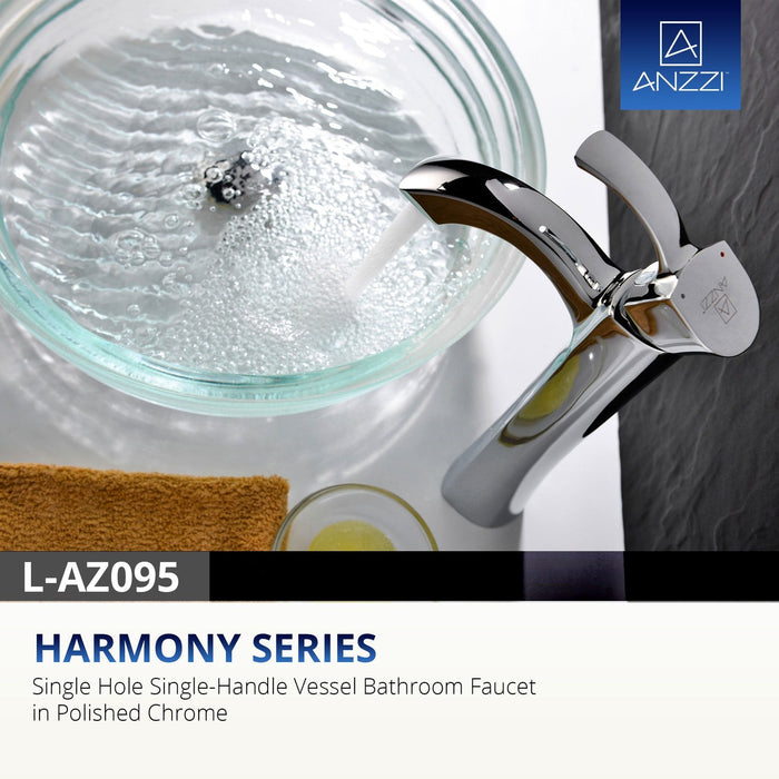 ANZZI Harmony Series 9" Single Hole Bathroom Sink Faucet