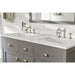 Eviva Totti Artemis 44" Transitional Double Sink Bathroom Vanity in White or Gray Finish with White Carrara Style Man-Made Stone Countertop and Undermount Porcelain Sinks