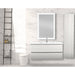 ANZZI Conques 39" x 20" Rich White Solid Wood Single Bathroom Vanity Set VT-MR3SCCT39-WH