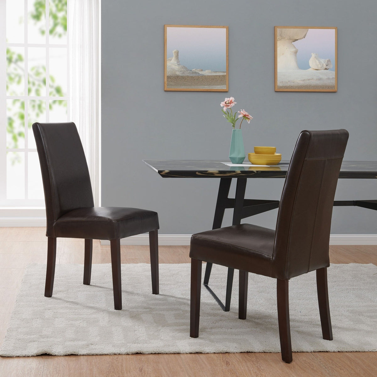 New Pacific Direct Hartford Bicast Leather Dining Chair