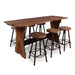 Sunset Trading 7 Piece Cabo Counter Height Pub Table Set | Six Adjustable Height Swivel Barstools HH-8014-7PC