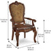 A.R.T. Furniture Old World Upholstered Back Arm Chair Sold As Set of 2 In Brown 143207-2606