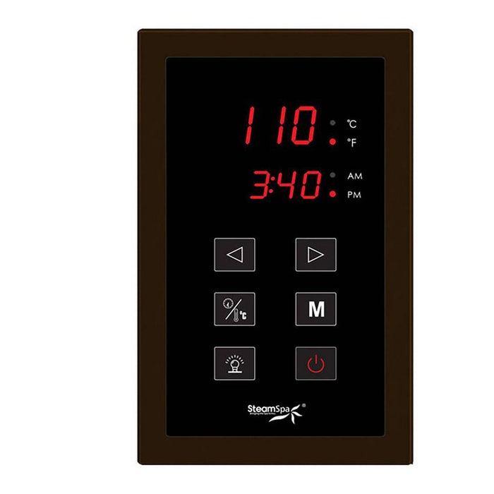 SteamSpa Oasis 7.5 KW QuickStart Acu-Steam Bath Generator Package in Oil Rubbed Bronze OAT750OB