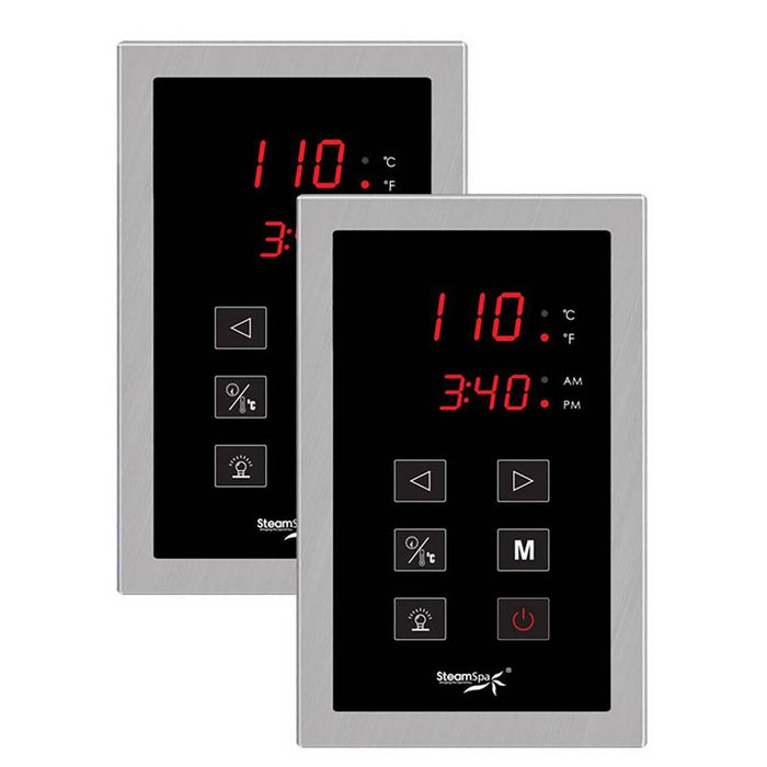 SteamSpa Royal 6 KW QuickStart Acu-Steam Bath Generator Package in Brushed Nickel RYT600BN