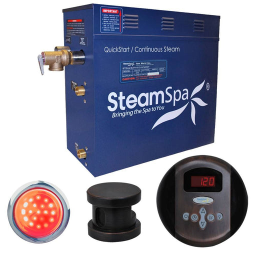 SteamSpa Indulgence 9 KW QuickStart Acu-Steam Bath Generator Package in Oil Rubbed Bronze IN900OB