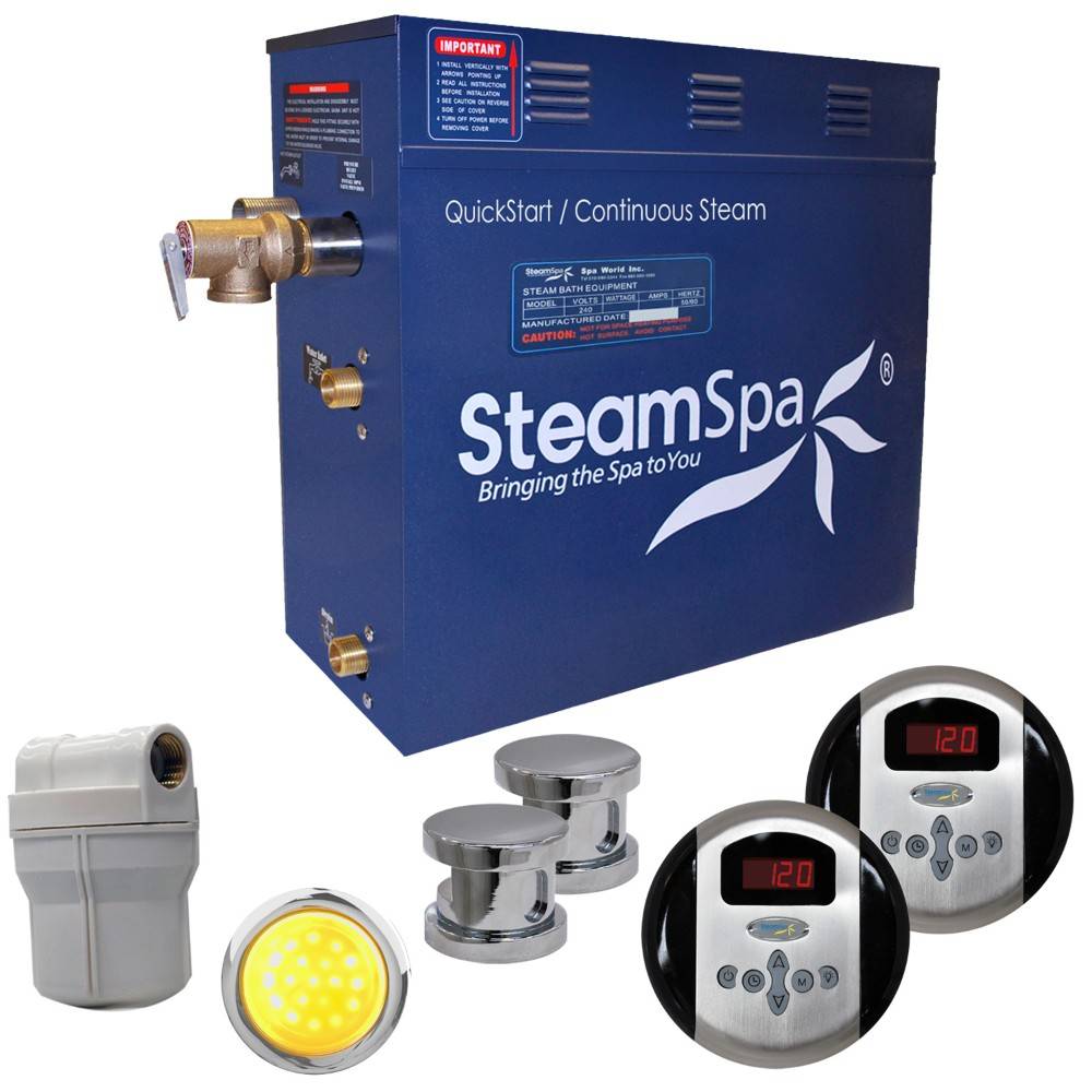 SteamSpa Royal 10.5 KW QuickStart Acu-Steam Bath Generator Package