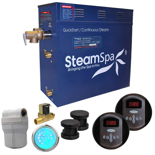 SteamSpa Royal 10.5 KW QuickStart Acu-Steam Bath Generator Package with Built-in Auto Drain in Oil Rubbed Bronze RY1050OB-A