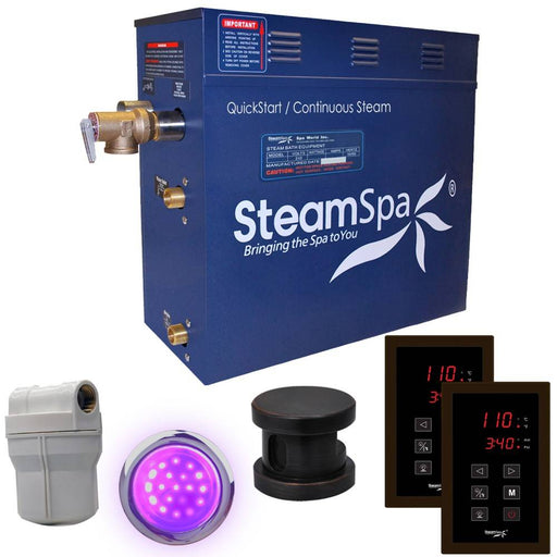 SteamSpa Royal 4.5 KW QuickStart Acu-Steam Bath Generator Package in Oil Rubbed Bronze RYT450OB