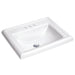 ANZZI Dawn Series 23" x 18" Three Faucet Holes Drop-In Sink with Built-In Overflow in Glossy White Finish LS-AZ099