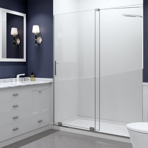 ANZZI Longboat Series 60" x 76" Semi-Frameless Rectangular Sliding Shower Door with Tsunami Guard