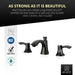 ANZZI Sonata Series 3" Widespread Mid-Arc Bathroom Sink Faucet