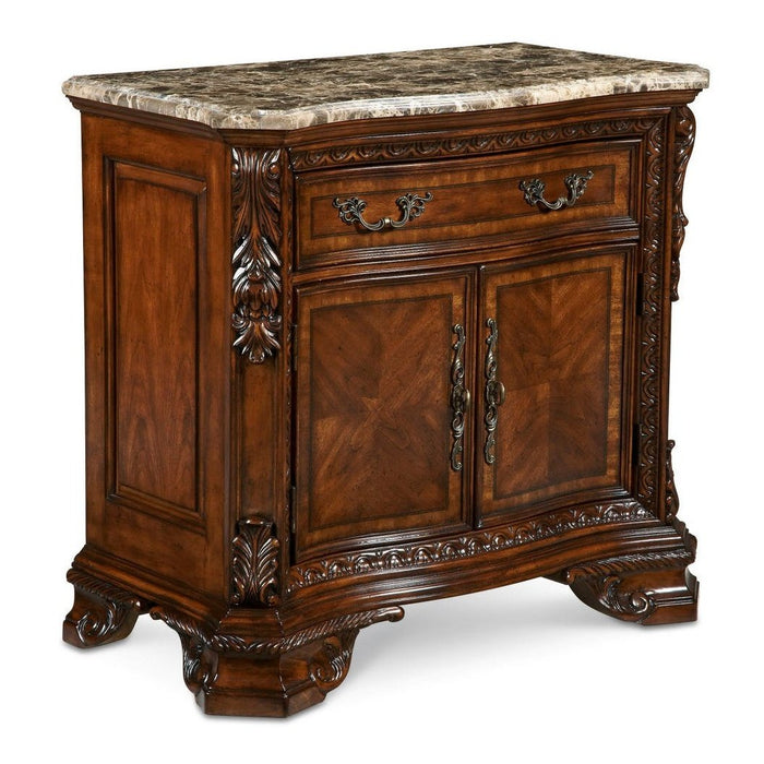 A.R.T. Furniture Old World Marble Top Nightstand In Brown 143142-2606