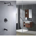 ANZZI Meno Series Wall-Mounted Single Handle Heavy Rain Shower Head with Bath Faucet Set