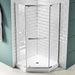 ANZZI Castle Series 49" x 72" Polished Chrome Semi-Frameless Neo-Angle Hinged Shower Door with Tsunami Guard SD-AZ056-01CH
