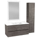 ANZZI Conques 39" x 20" Rich Gray Solid Wood Single Bathroom Vanity Set VT-MR3SCCT39-GY