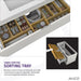 ANZZI Conques 39" x 20" Rich White Solid Wood Single Bathroom Vanity Set VT-MR3SCCT39-WH