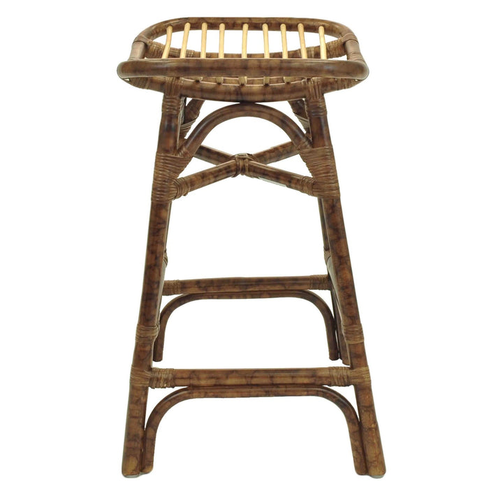 New Pacific Direct Beyla Rattan Backless Saddle Counter Stool 2400005