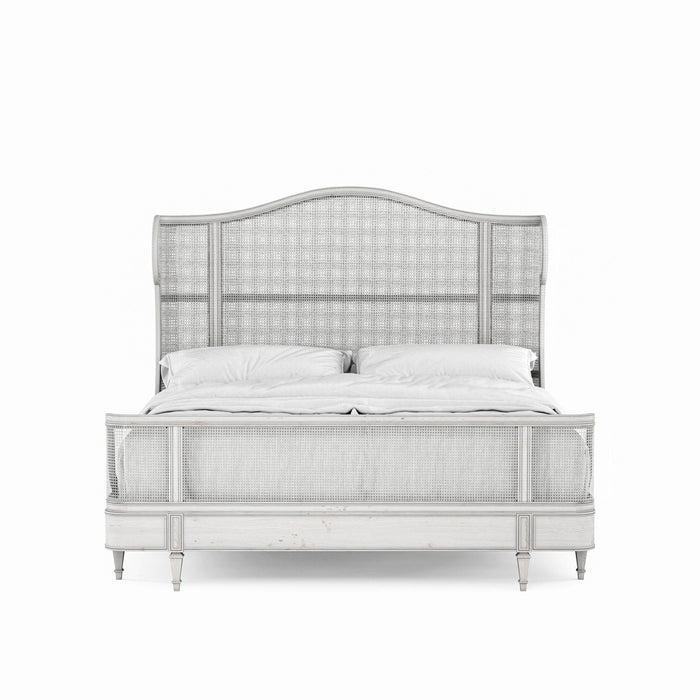 A.R.T. Furniture Somerton King Cane Shelter Bed In White 303146-2824