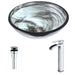 ANZZI Mezzo Series 17" x 17" Deco-Glass Round Vessel Sink in Slumber Wisp Finish with Chrome Pop-Up Drain and Faucet
