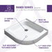 ANZZI Randi Series 36" x 36" Center Drain Neo-Round Double Threshold White Shower Base with Built-In Tile Flange SB-AZ01RO