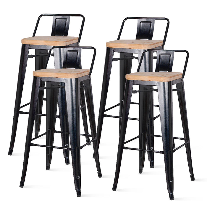 New Pacific Direct Metropolis Low Back Bar Stool, Set of 4 938537-B