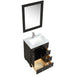 Eviva Happy 24" x 18" Transitional Bathroom Vanity in Espresso, Gray or White Finish with White Carrara Marble Countertop and Undermount Porcelain Sink