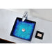 ANZZI Viace Series 15" x 15" Deco-Glass Square Shape Vessel Sink in Blazing Blue Finish with Polished Chrome Pop-Up Drain LS-AZ056
