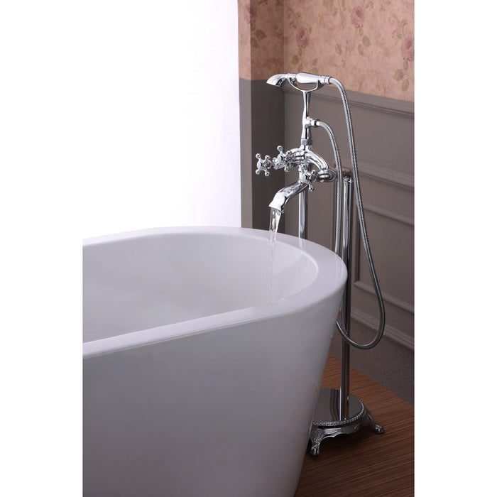 ANZZI Tugela Series 3-Handle Clawfoot Tub Faucet with Euro-Grip Handheld Sprayer
