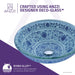 ANZZI Cadence Series 16" x 16" Deco-Glass Round Vessel Sink with Polished Chrome Pop-Up Drain