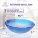ANZZI Tara Series 17" x 17" Deco-Glass Round Vessel Sink with Polished Chrome Pop-Up Drain