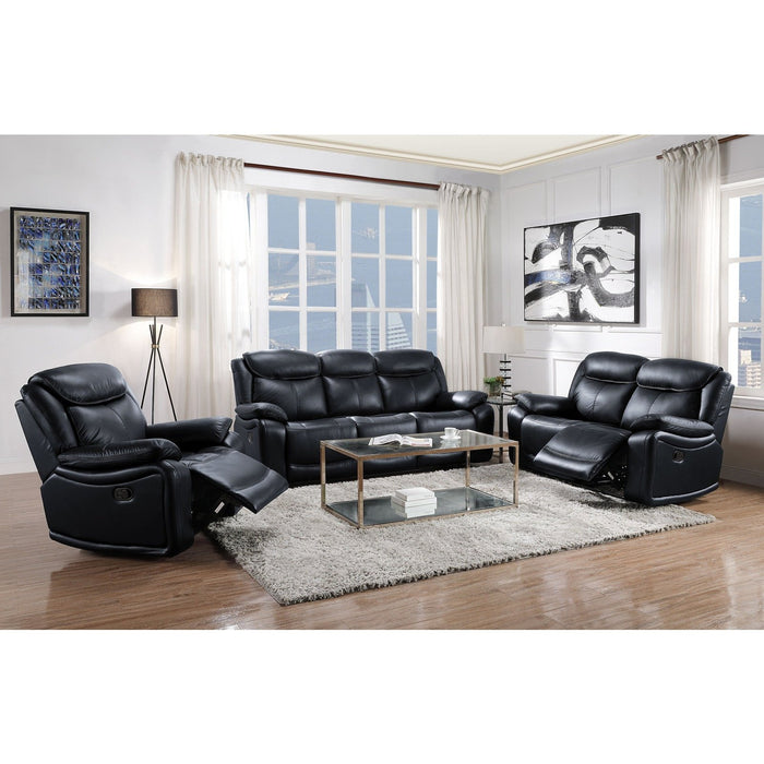 Acme Furniture Ralorel Motion Loveseat in Black Top Grain Leather LV00061