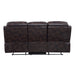 Acme Furniture Perfiel Motion Sofa in Two Tone Dark Brown Top Grain Leather LV00066