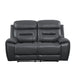 Acme Furniture Lamruil Motion Loveseat in Gray Top Grain Leather LV00073