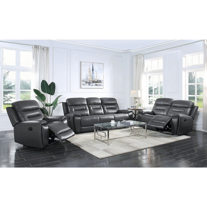 Acme Furniture Lamruil Motion Loveseat in Gray Top Grain Leather LV00073