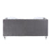 Acme Furniture Heibero II Loveseat W/2 Pillows in Gray Velvet & Faux Diamond Trim LV00331