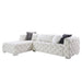 Acme Furniture Qokmis Sectional - Rf Sofa W/4 Pillows in Beige Velvet LV00391-2
