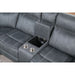Acme Furniture Dollum Motion Sectional Sofa in Two Tone Gray Velvet LV00398