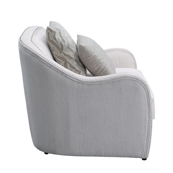 Acme Furniture Mahler Loveseat W/4 Pillows in Beige Linen LV00579