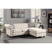 Acme Furniture Waldina Reversible Sectional Sofa in Beige Fabric LV00643