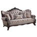Acme Furniture Benbek Sofa W/5 Pillows in Fabric & Antique Oak Finish LV00809