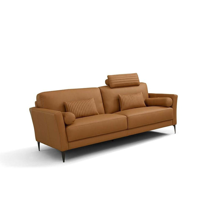 Acme Furniture Tussio Sofa W/5 Pillows in Saddle Tan Leather LV00943